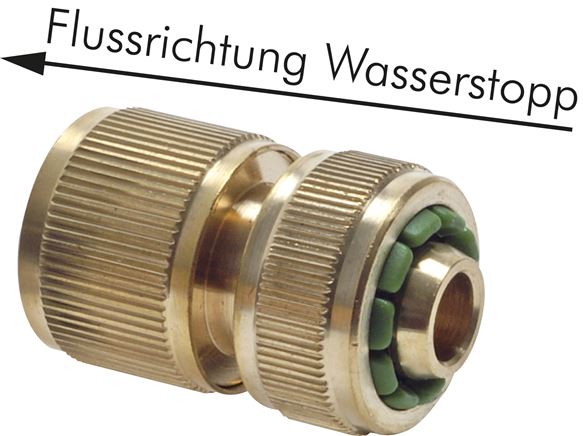 Exemplarische Darstellung: Kupplungsstecker mit Schlauchanschluss, Messing